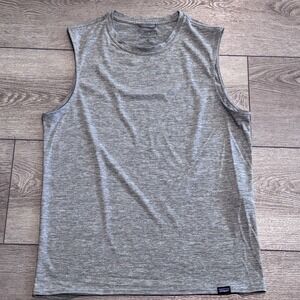 Patagonia Capilene Cool Daily Mens Small Grey Sleeveless Tank Hiking Outdoors
